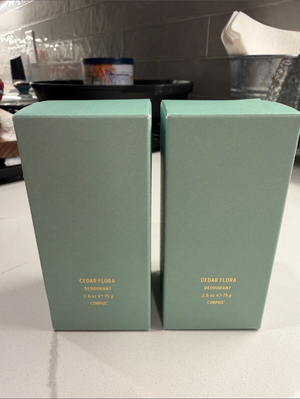 CORPUS Natural Deodorant Stick – Cedar Flora - 2 New in Box